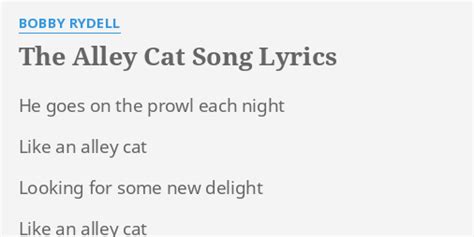 alley cat song with lyrics